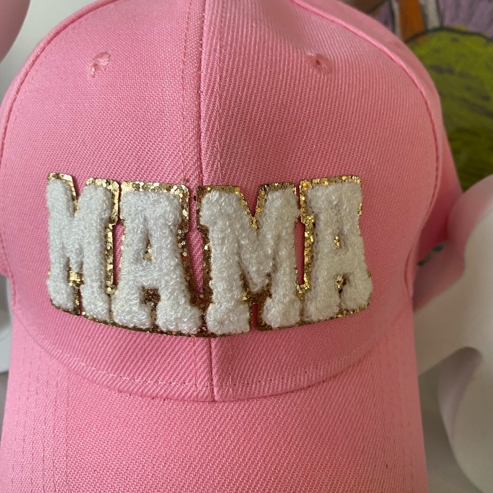 Custom made hats! Come in your choice of  pink or white.